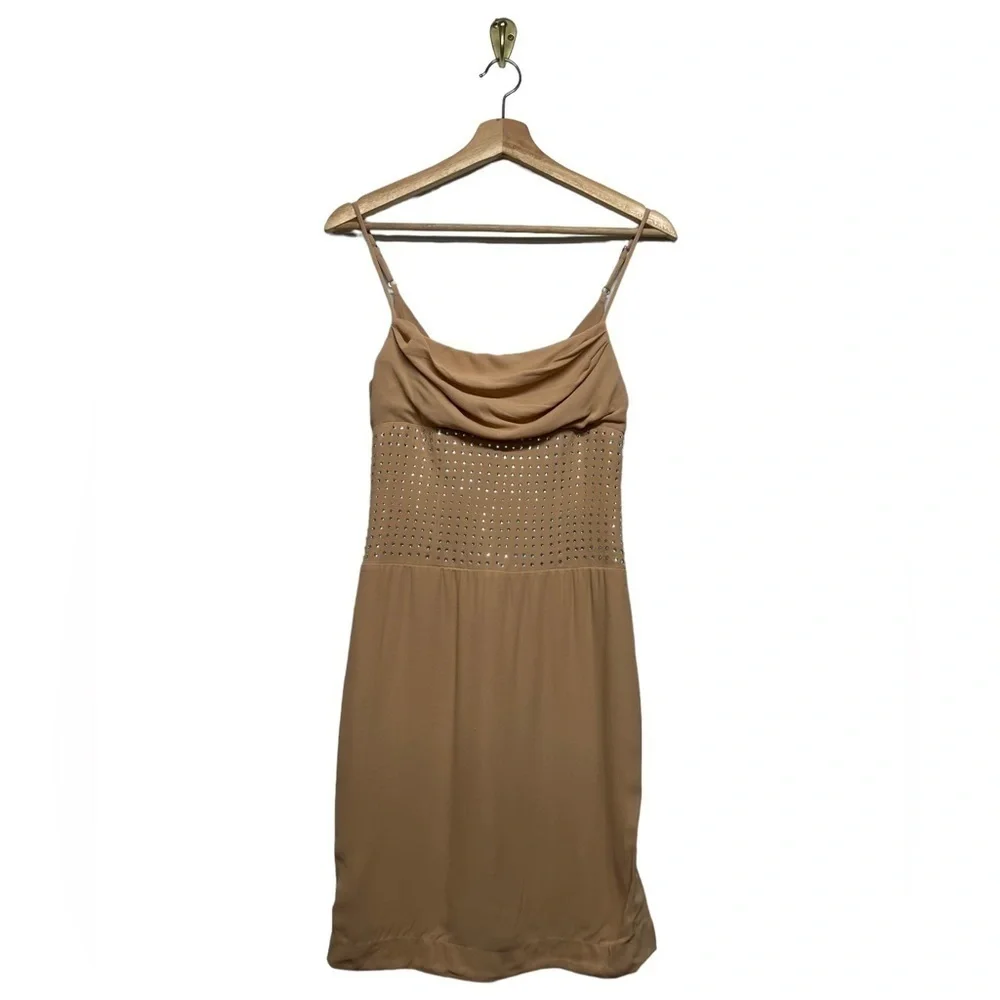 X BY NBD Ivy Embellished Mini Dress Nude XXS - Picture 5 of 11